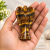 Tiger Eye Crystal Angel – Protection, Confidence, Success & Courage | Natural Hand-Carved Gemstone Angel
