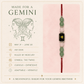 Gemini Zodiac Rakhi with Green Aventurine and Rose Quartz Beads