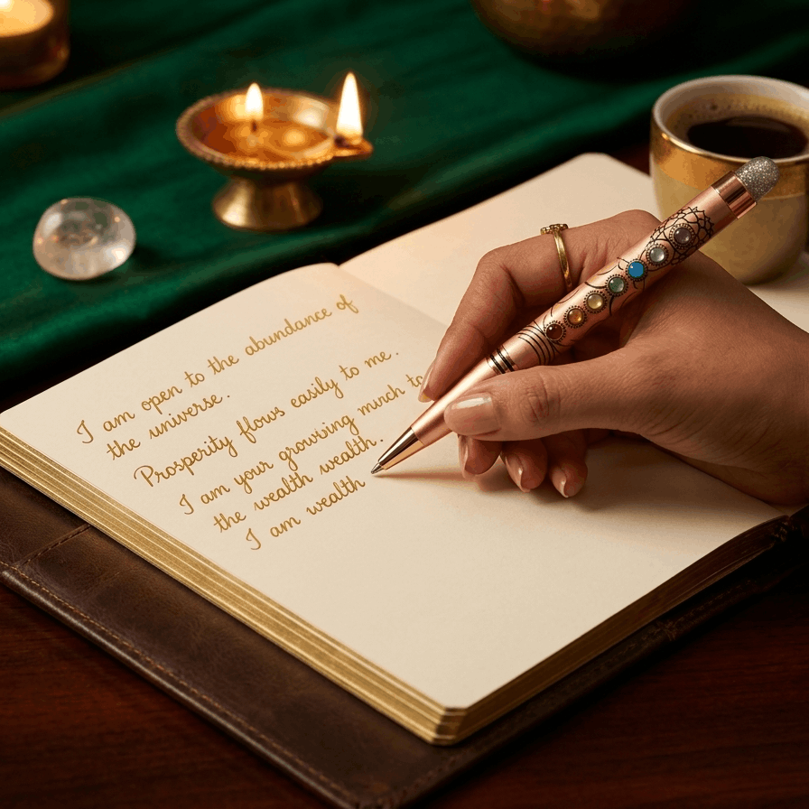 7 Chakra Crystal Energy Pen | Healing, Focus & Positive Energy Writing Pen
