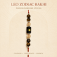 Leo Zodiac Rakhi with Tiger’s Eye and Citrine Stone Beads