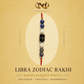 Libra Zodiac Rakhi with Lapis Lazuli, Sodalite and White Howlite Beads