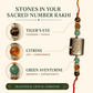 Money 803 • 520 • 741 Sacred Number Rakhi with Natural-Look Stone Beads