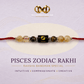Pisces Zodiac Rakhi with Citrine and Tiger’s Eye Stone Beads
