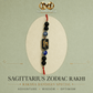 Sagittarius Zodiac Rakhi with Black Onyx, Sodalite and Lapis Lazuli Beads
