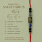 Sagittarius Zodiac Rakhi with Black Onyx, Sodalite and Lapis Lazuli Beads