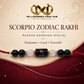 Scorpio Zodiac Rakhi with Black Onyx and Rose Quartz