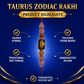 Taurus Zodiac Rakhi with Decorative Beads