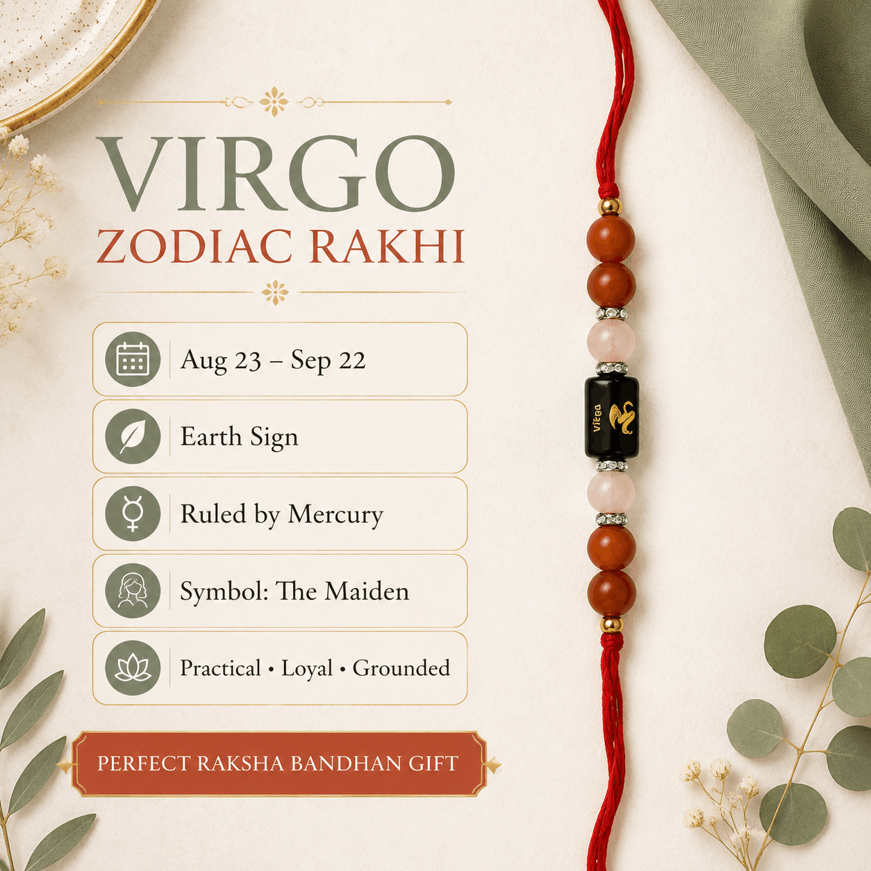 Virgo Zodiac Rakhi
