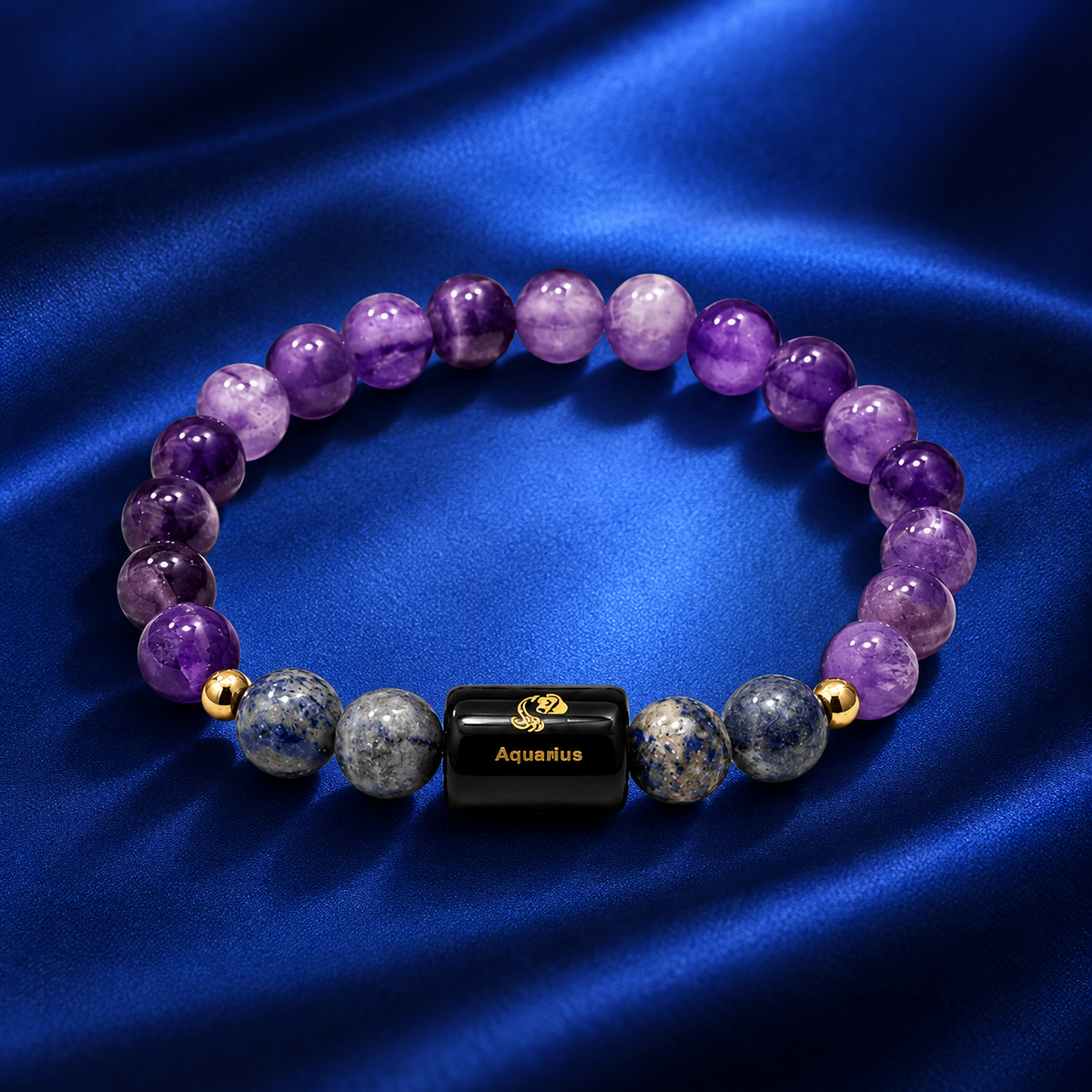 Aquarius Crystal Bracelet – Creativity, Clarity &amp; Intuition 💜