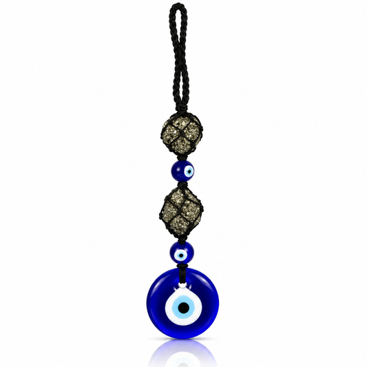 Pyrite Evil Eye Hanging