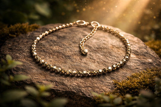 Pyrite Anklet – Wealth, Protection & Positive Energy Anklet
