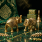 Elephant Pair Gold