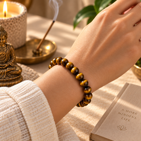 Tiger Eye Bracelet – Confidence, Protection & Success Crystal Bracelet