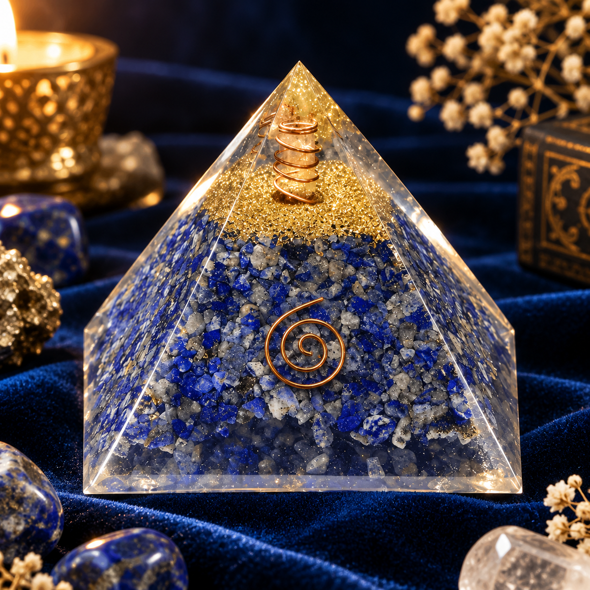 Lapis Lazuli Pyramid – Wisdom, Protection & Positive Energy