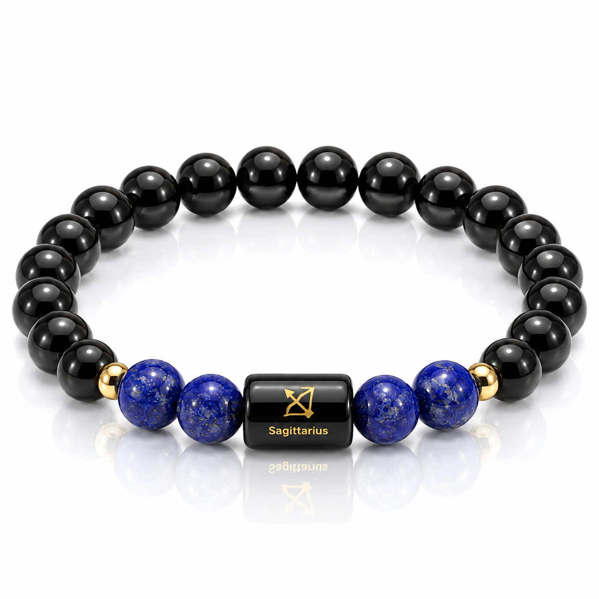 Sagittarius Crystal Bracelet – Protection, Wisdom &amp; Confidence 🖤💙