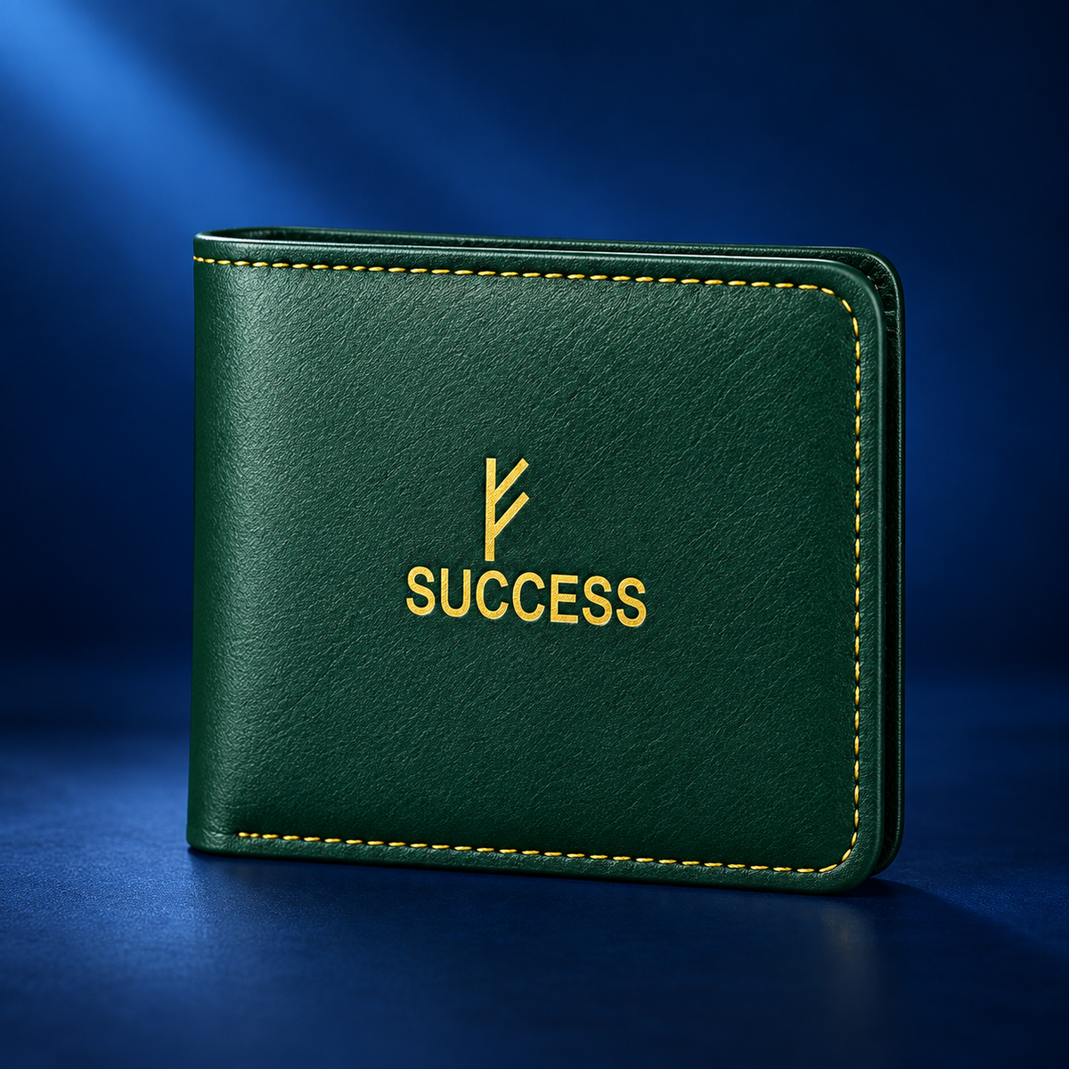 💚 Success Wallet for Men | Premium Green Leather Wallet | Lucky Prosperity Wallet with Card Holder